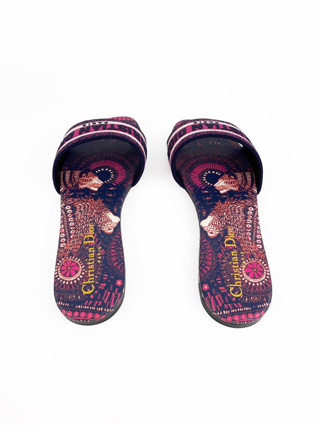 Christian Dior Dway Blue & Pink Slides 37