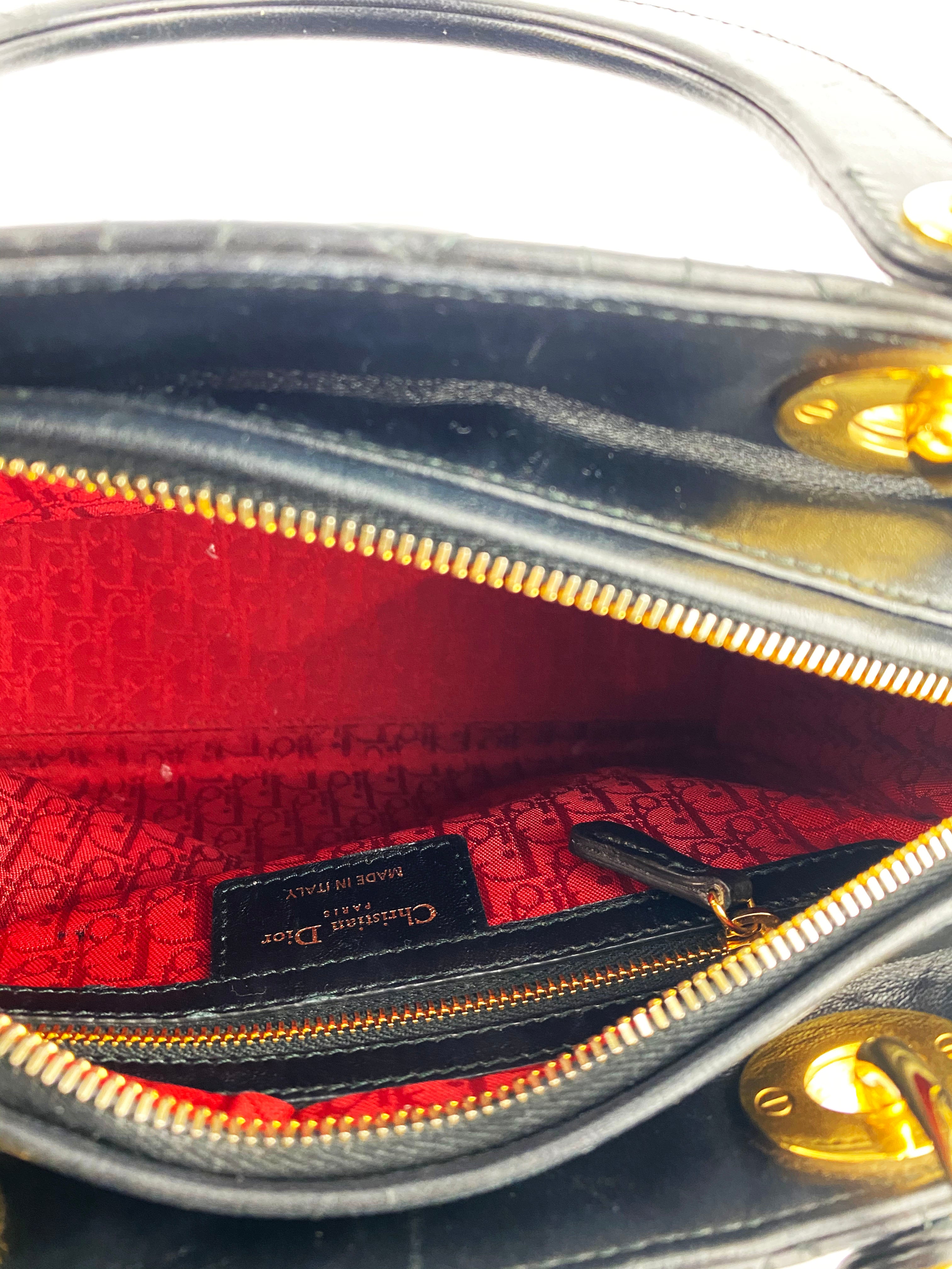 Dior Medium Lady Dior Black Bag