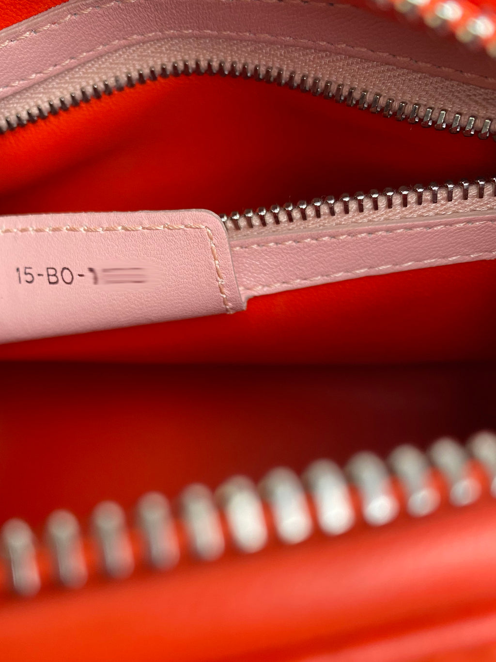 Christian Dior Orange & Pink Colourblock Lady Dior Bag