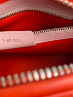 Christian Dior Orange & Pink Colourblock Lady Dior Bag