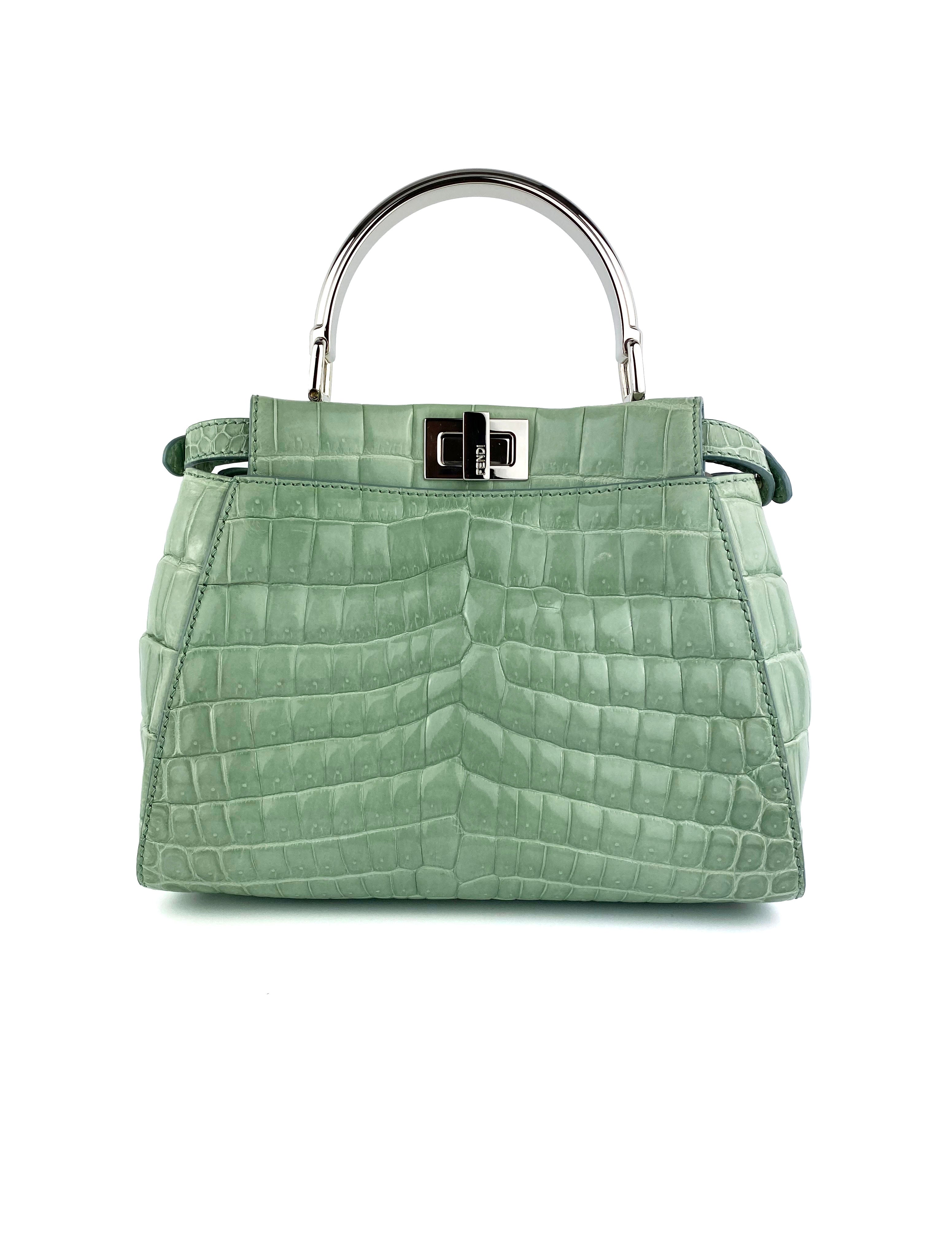Fendi peekaboo crocodile mini bag Clearance