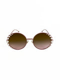 Fendi FF0295 Pink Gradient Pearl Embellished Sunglasses