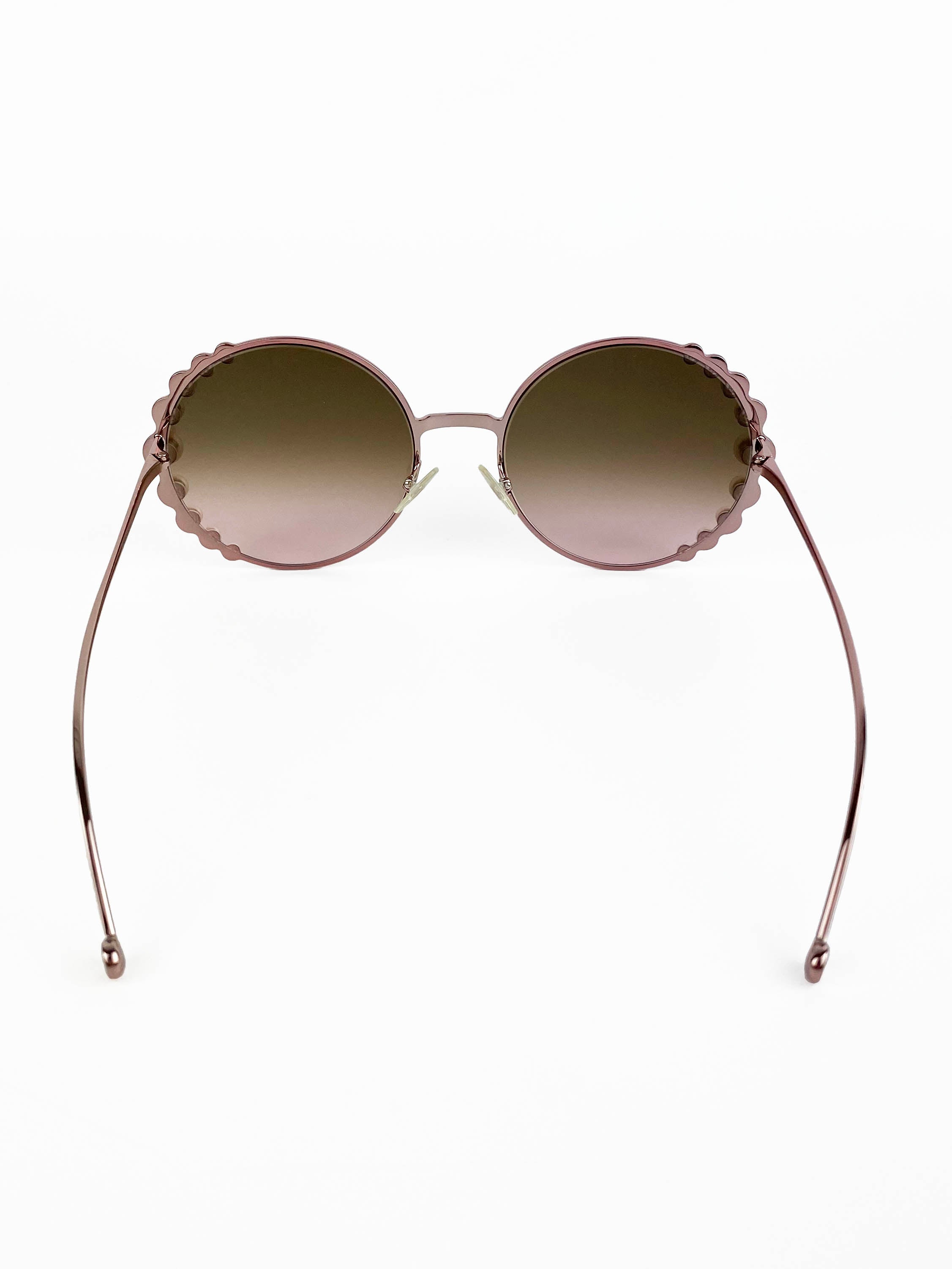 Fendi FF0295 Pink Gradient Pearl Embellished Sunglasses