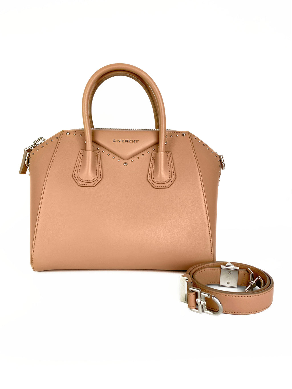 Givenchy Small Nude Pink Studded Antigona Tote