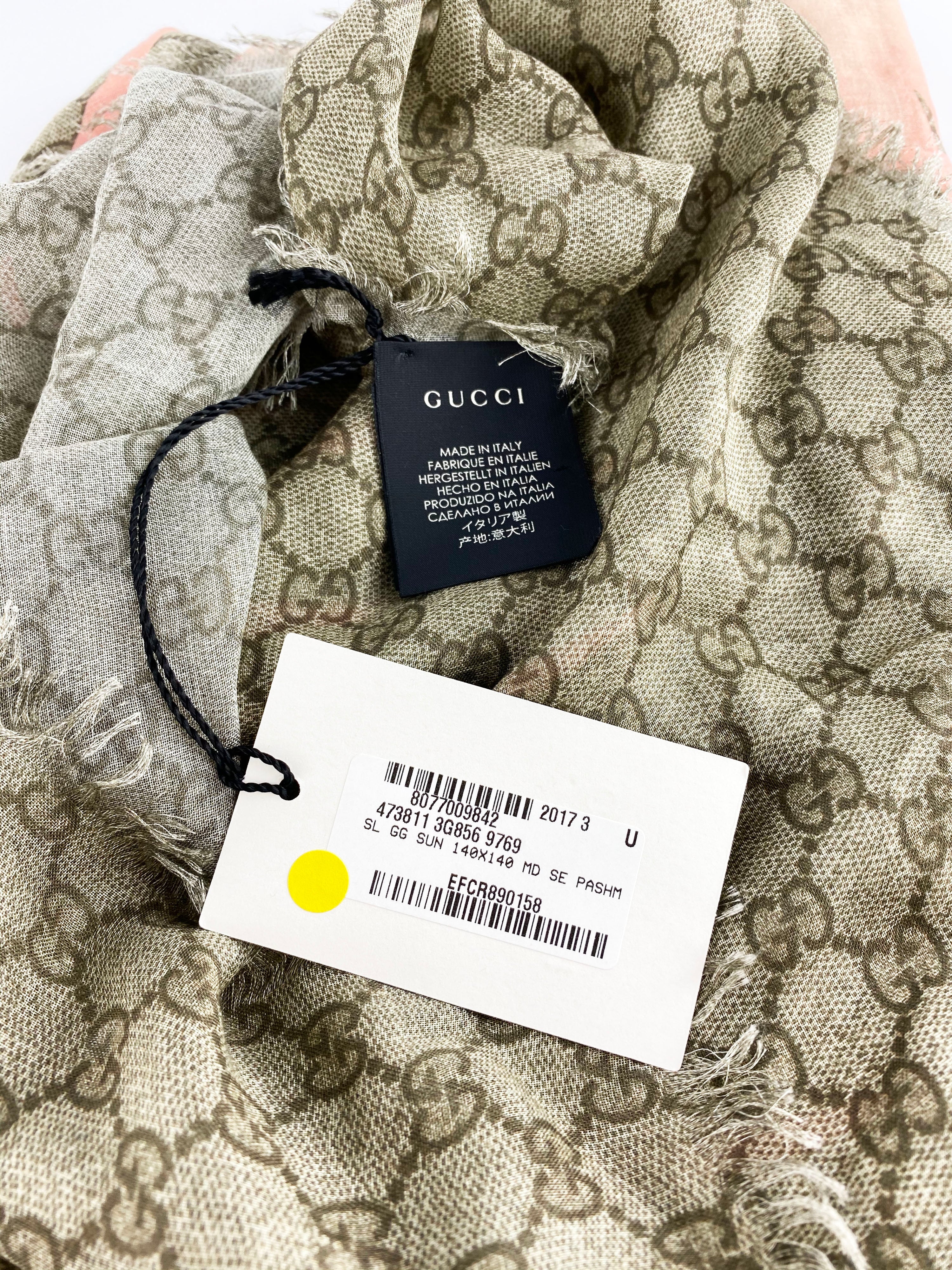 Gucci GG Sun Angry Cat Scarf