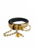Gucci Bronze Bee Belt 80