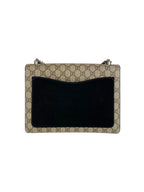 Gucci Dionysus Monogram Bag with Black Suede Trim