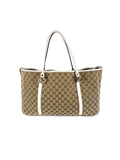 Gucci White Monogram Tote Bag
