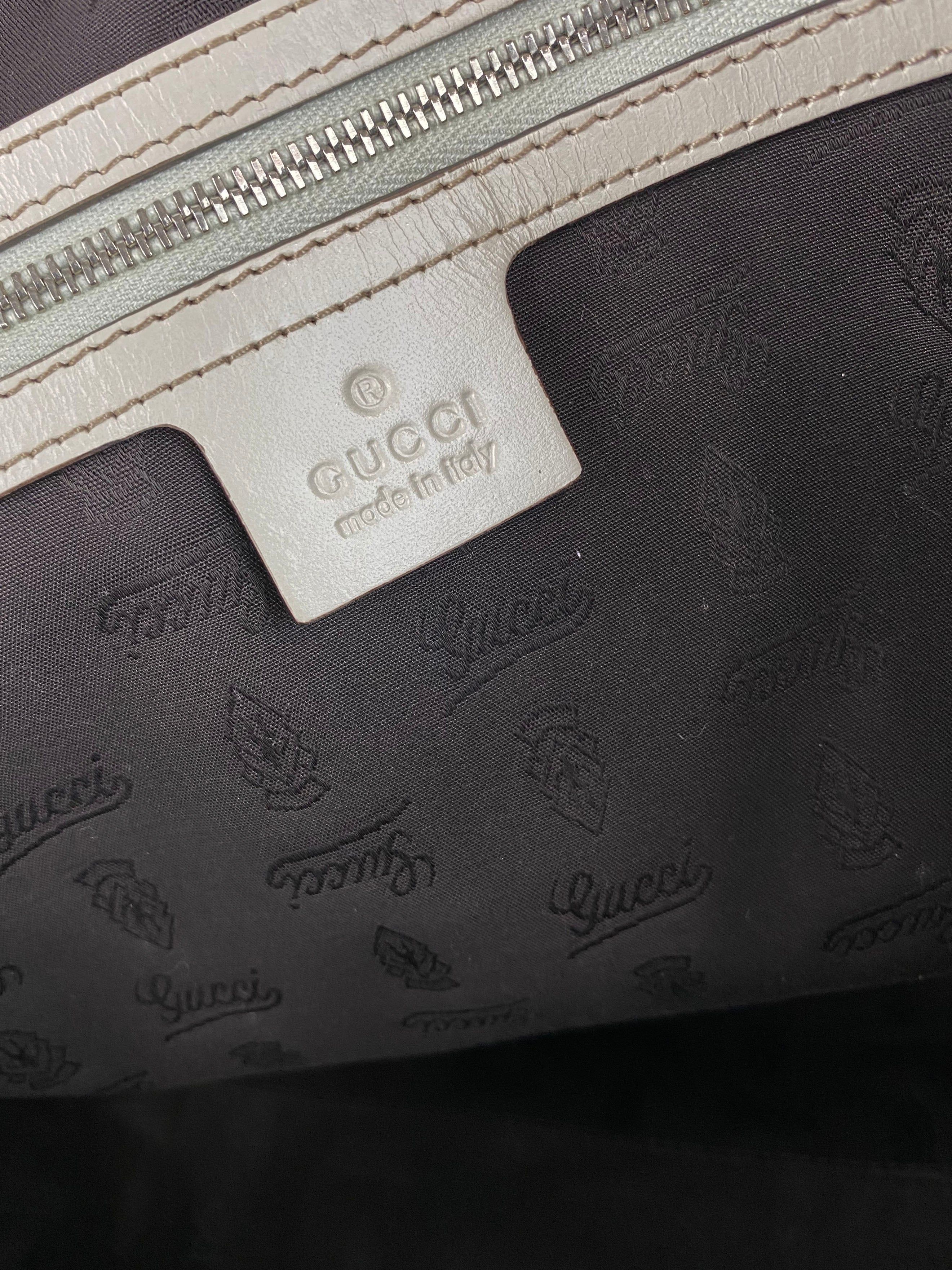 Gucci White Monogram Tote Bag