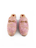 Gucci Pink Princetown Cloth Flats 36