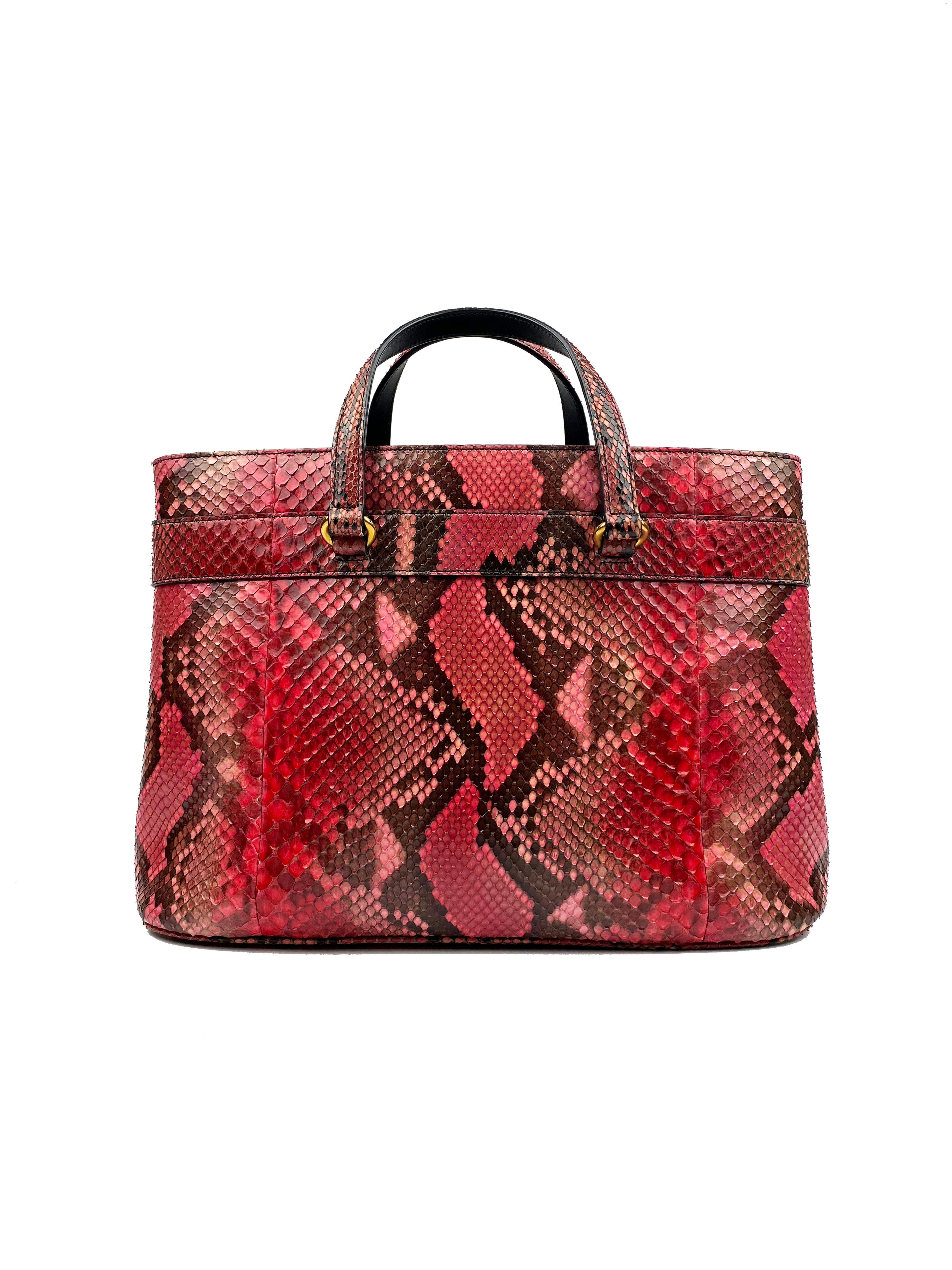 Gucci Begonia Pink Python Bag