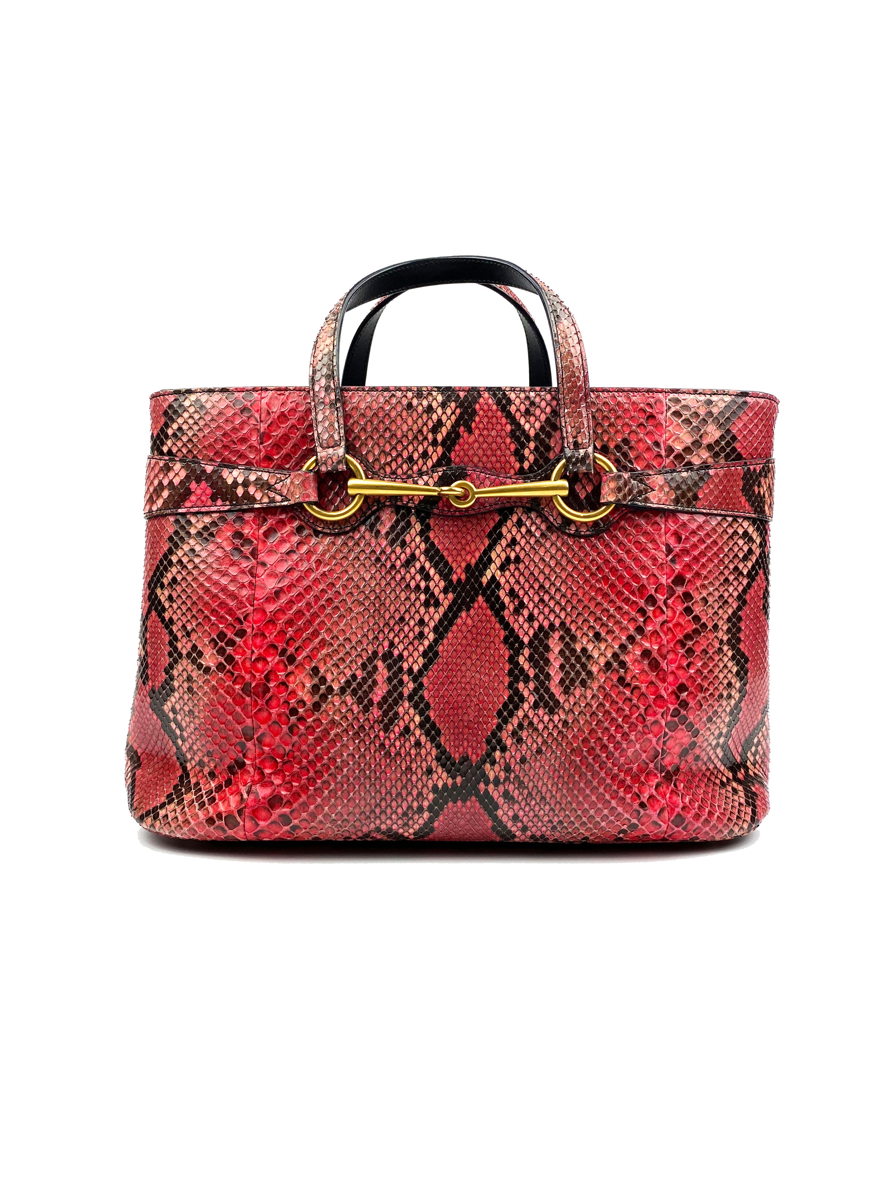 Gucci Begonia Pink Python Bag