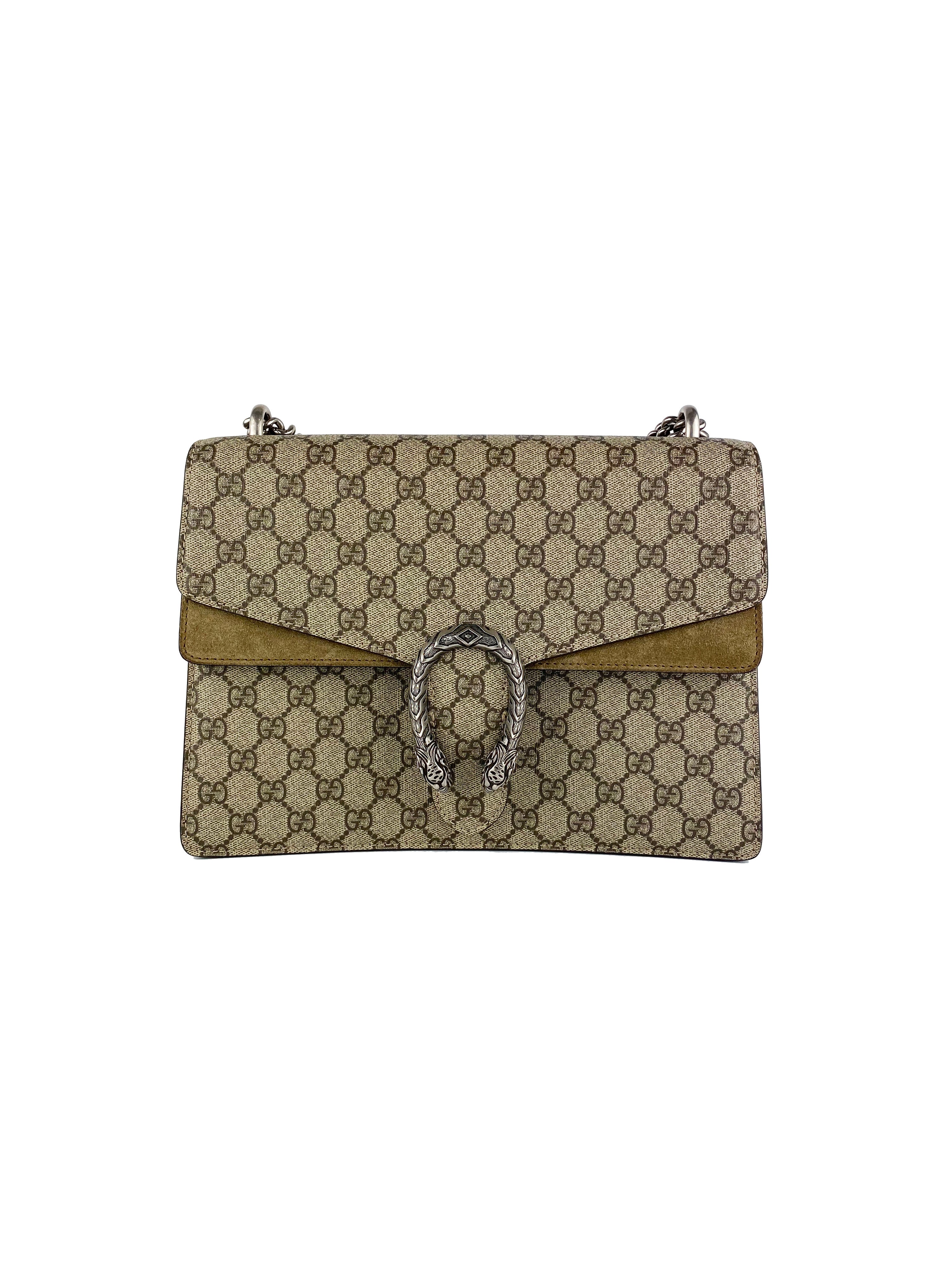 Gucci Dionysus Bag with Taupe Suede Trim