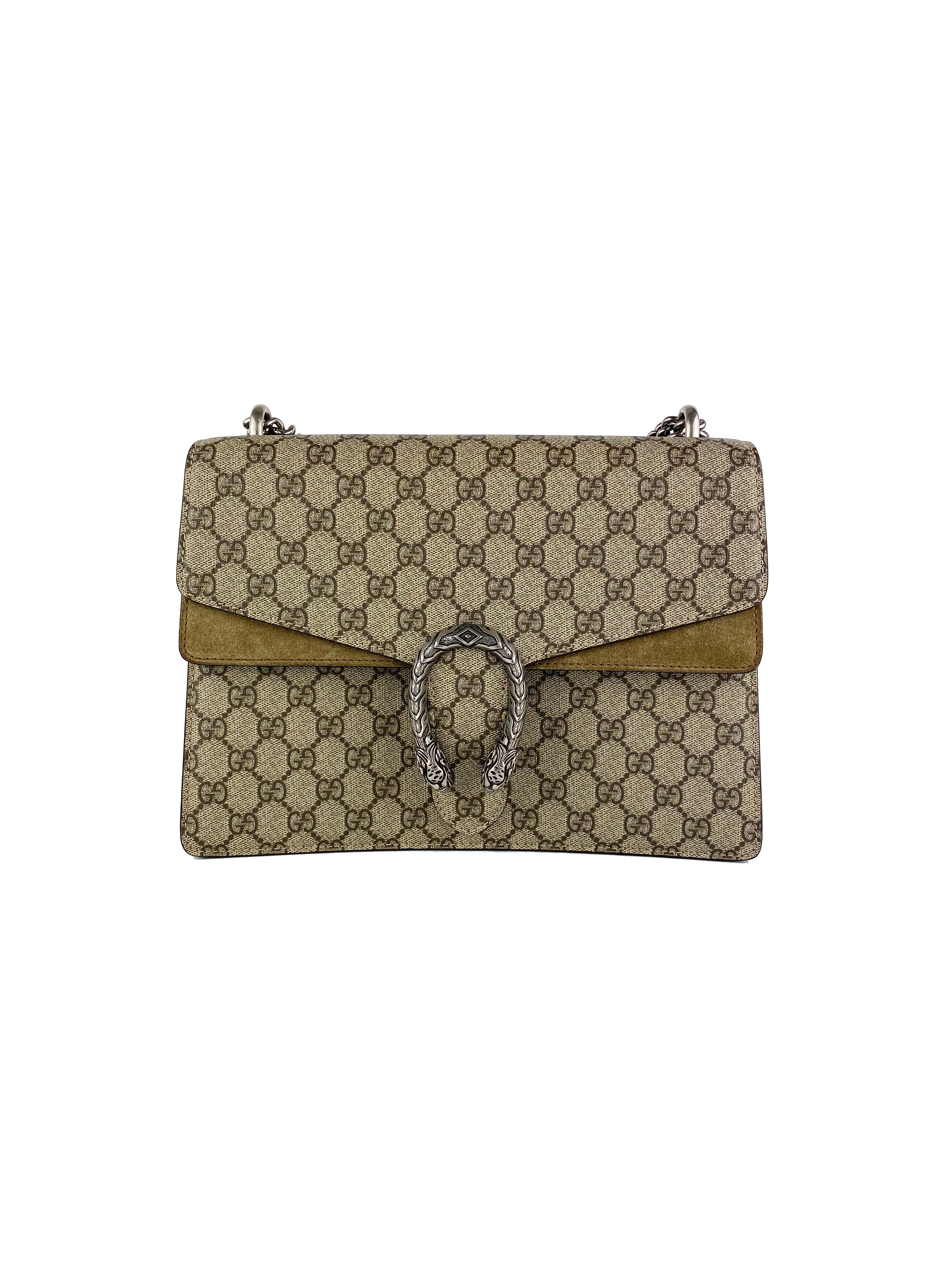 Gucci Dionysus Bag with Taupe Suede Trim
