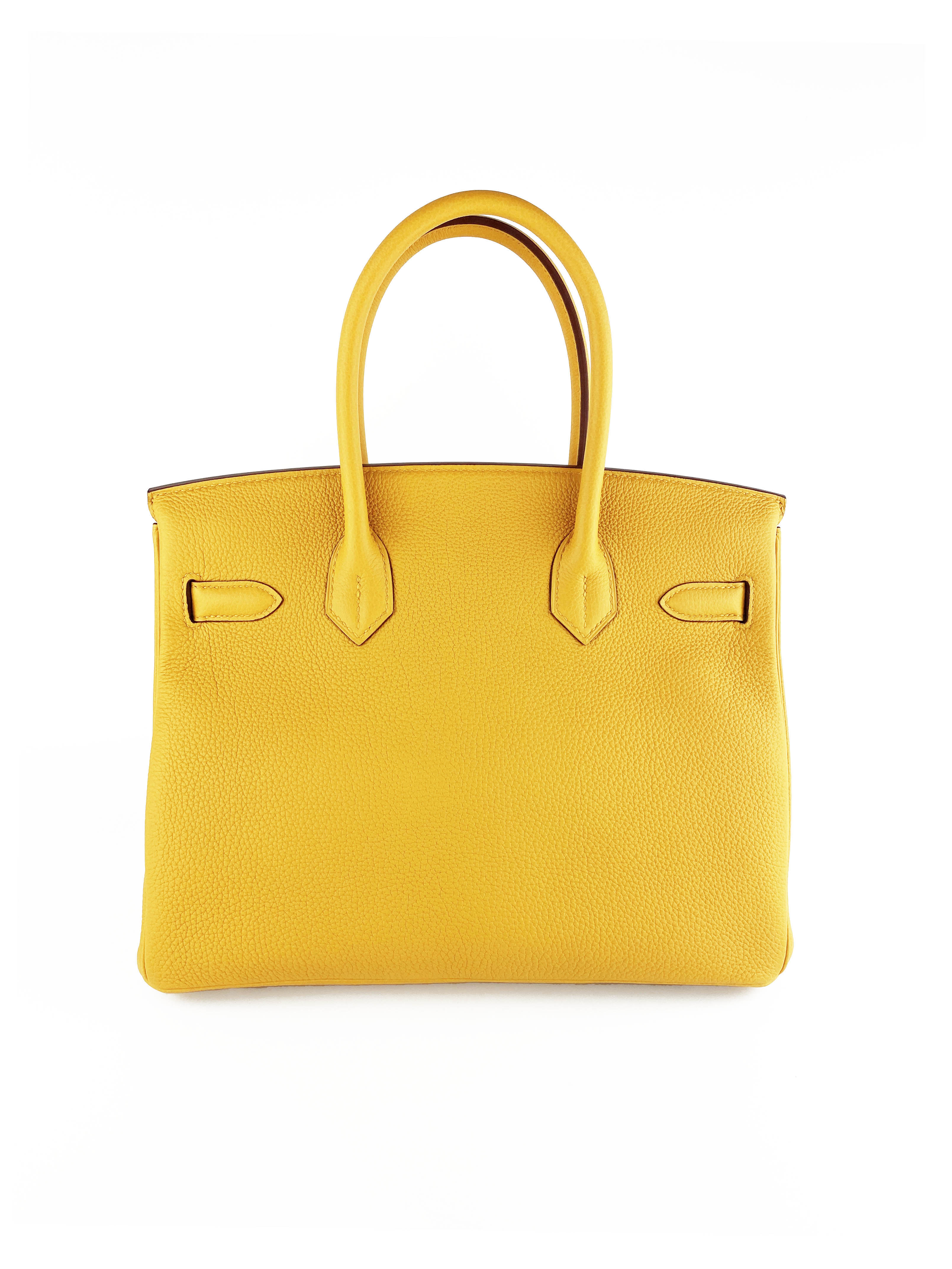 Hermes Jaune Amber Birkin 30 Bag Votre Luxe
