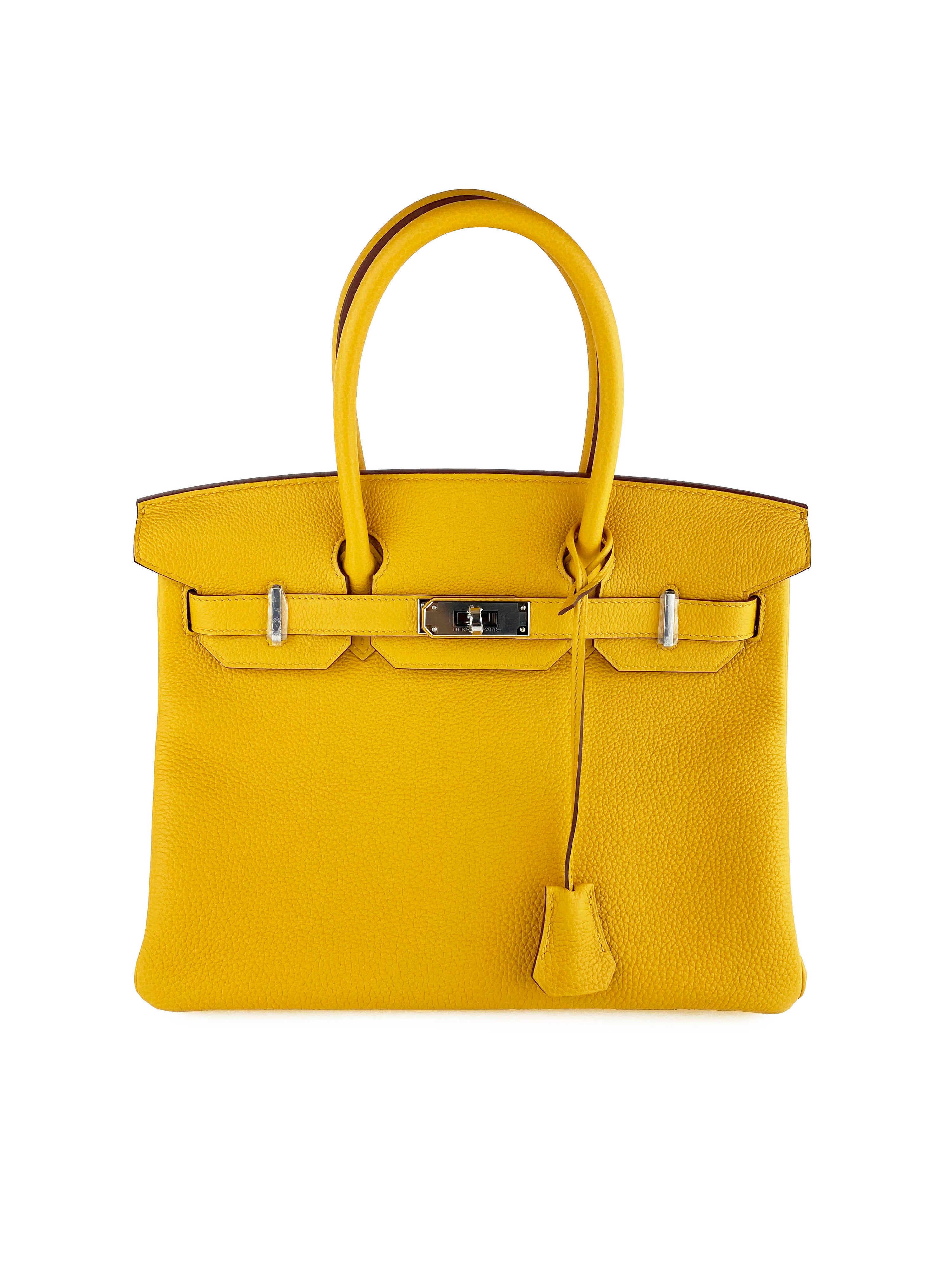 Hermes Jaune Amber Birkin 30 Bag