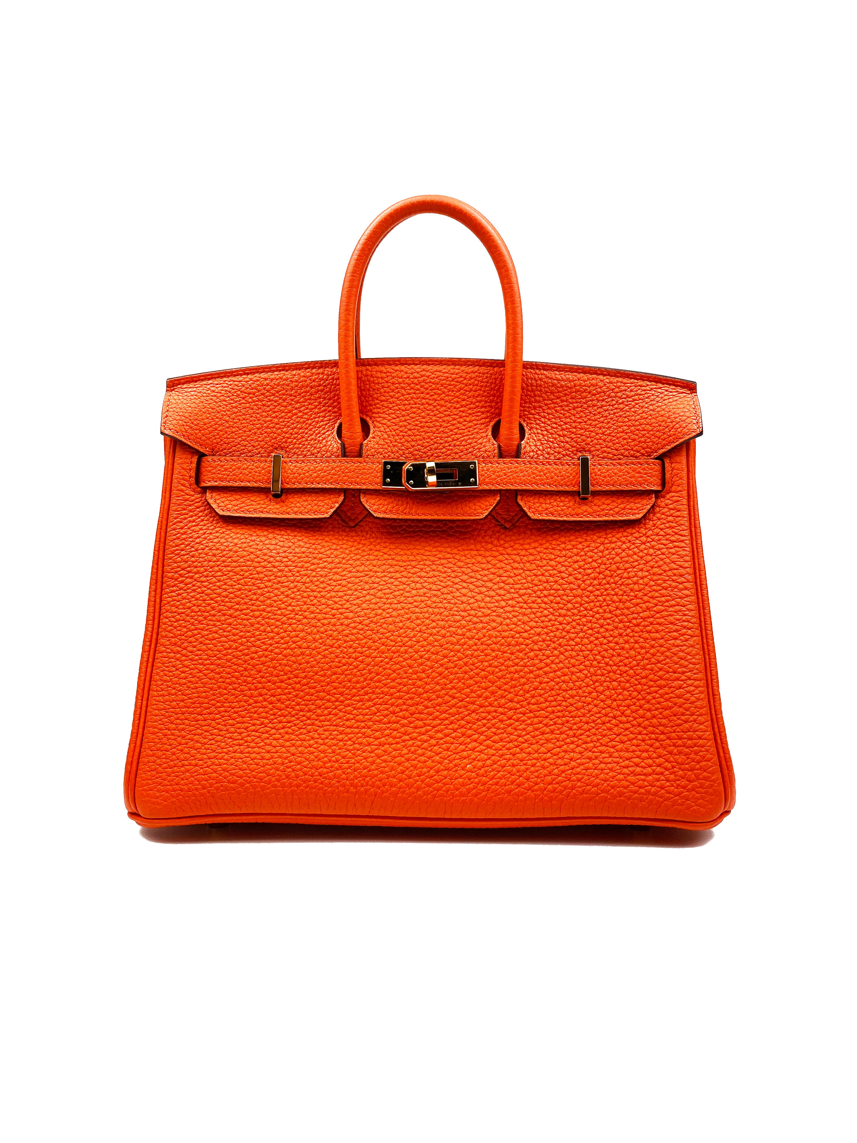 Hermes Orange Birkin 25 Bag