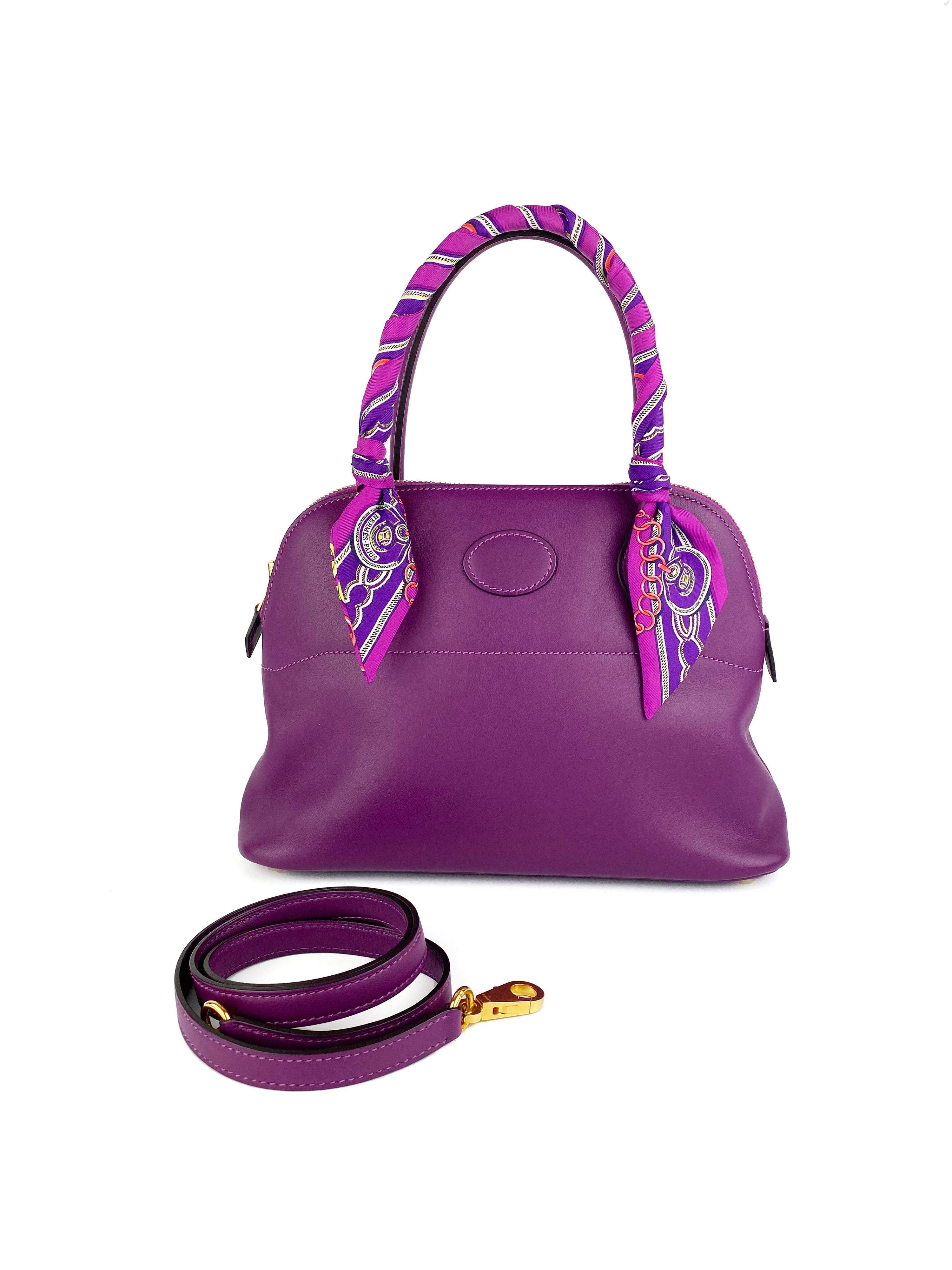 Hermes Purple Bolide 27 Bag