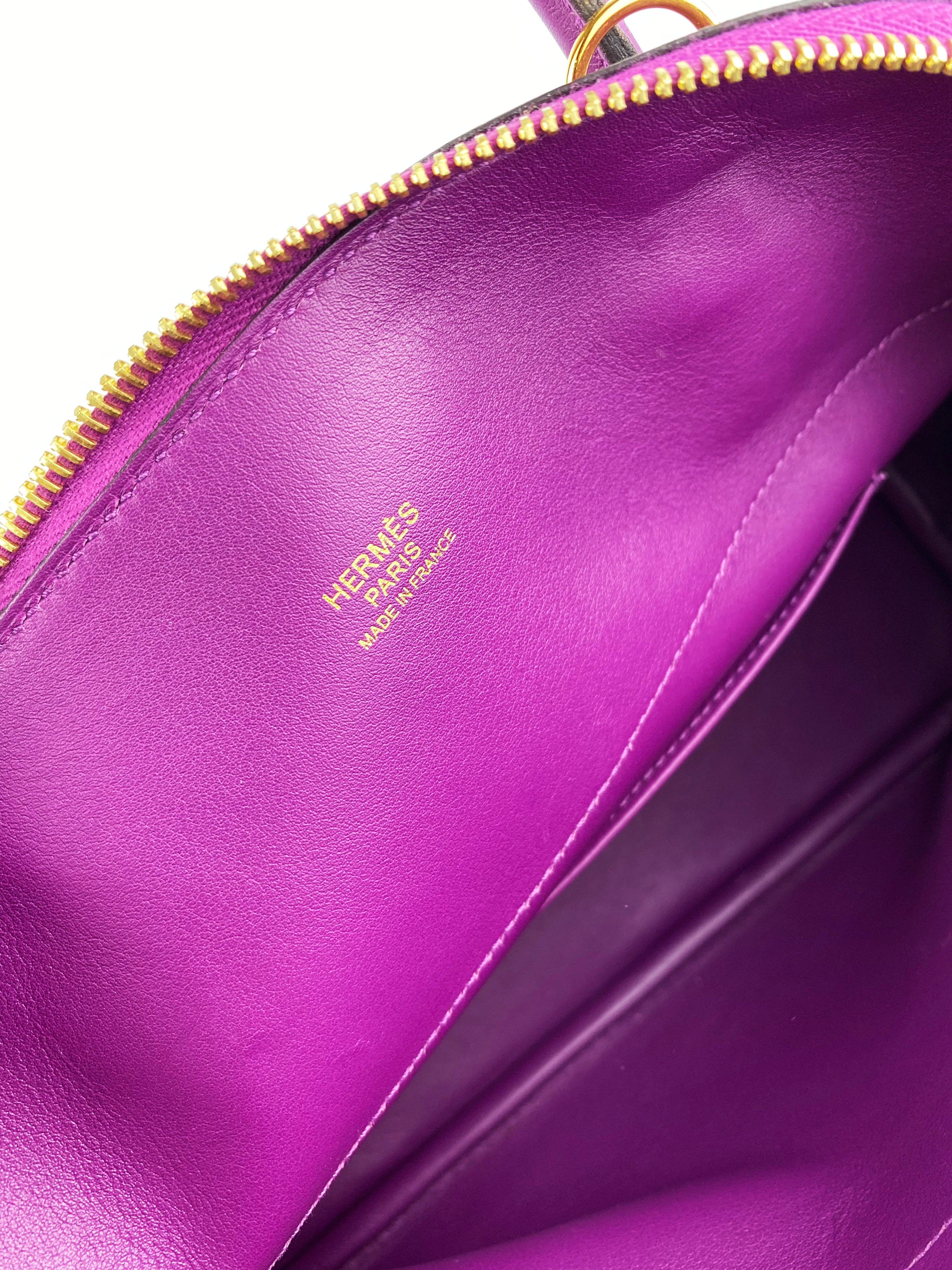 Hermes Purple Bolide 27 Bag