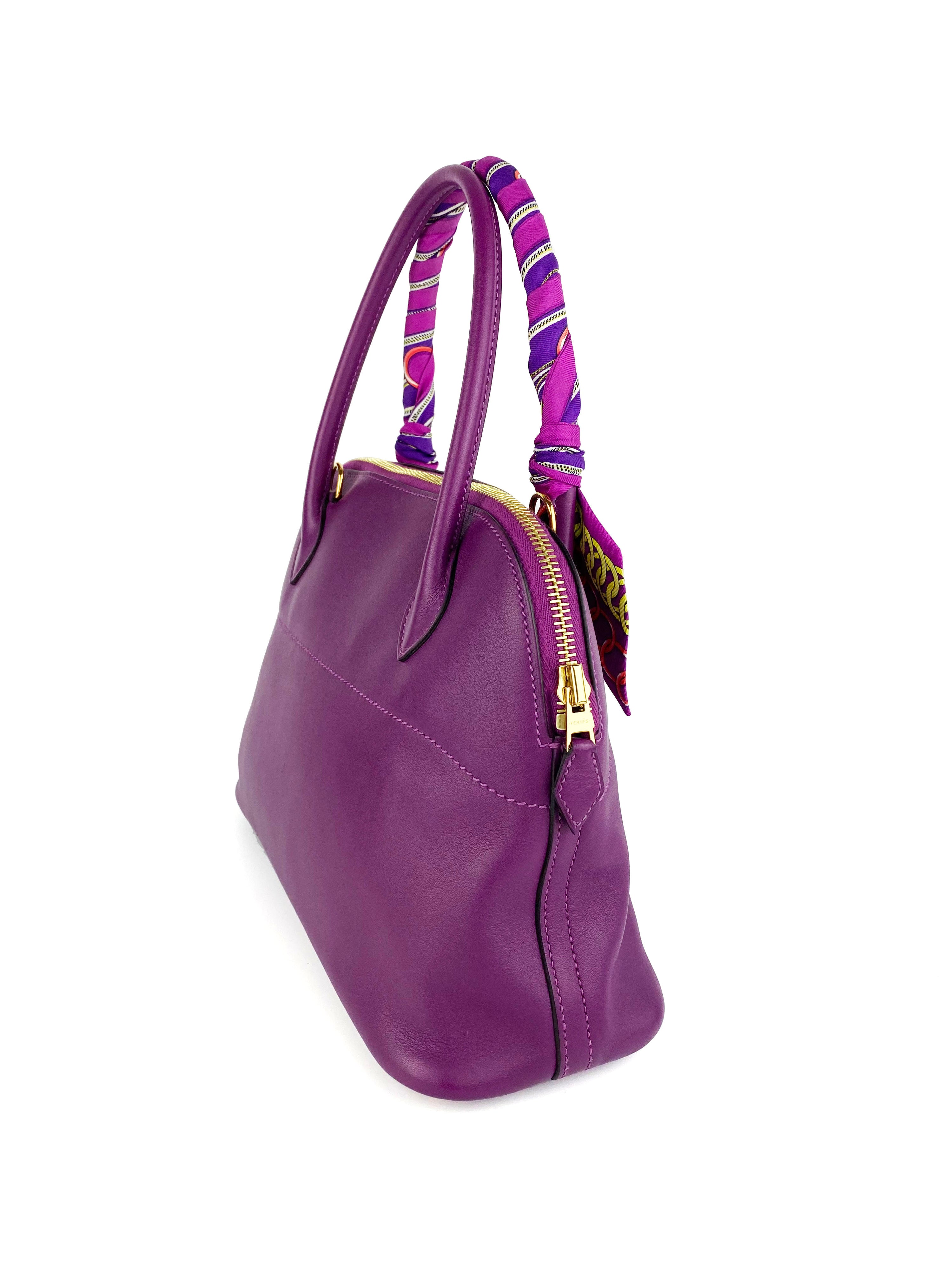 Hermes Purple Bolide 27 Bag