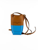 Loewe Blue and Tan Gate Pocket Bag