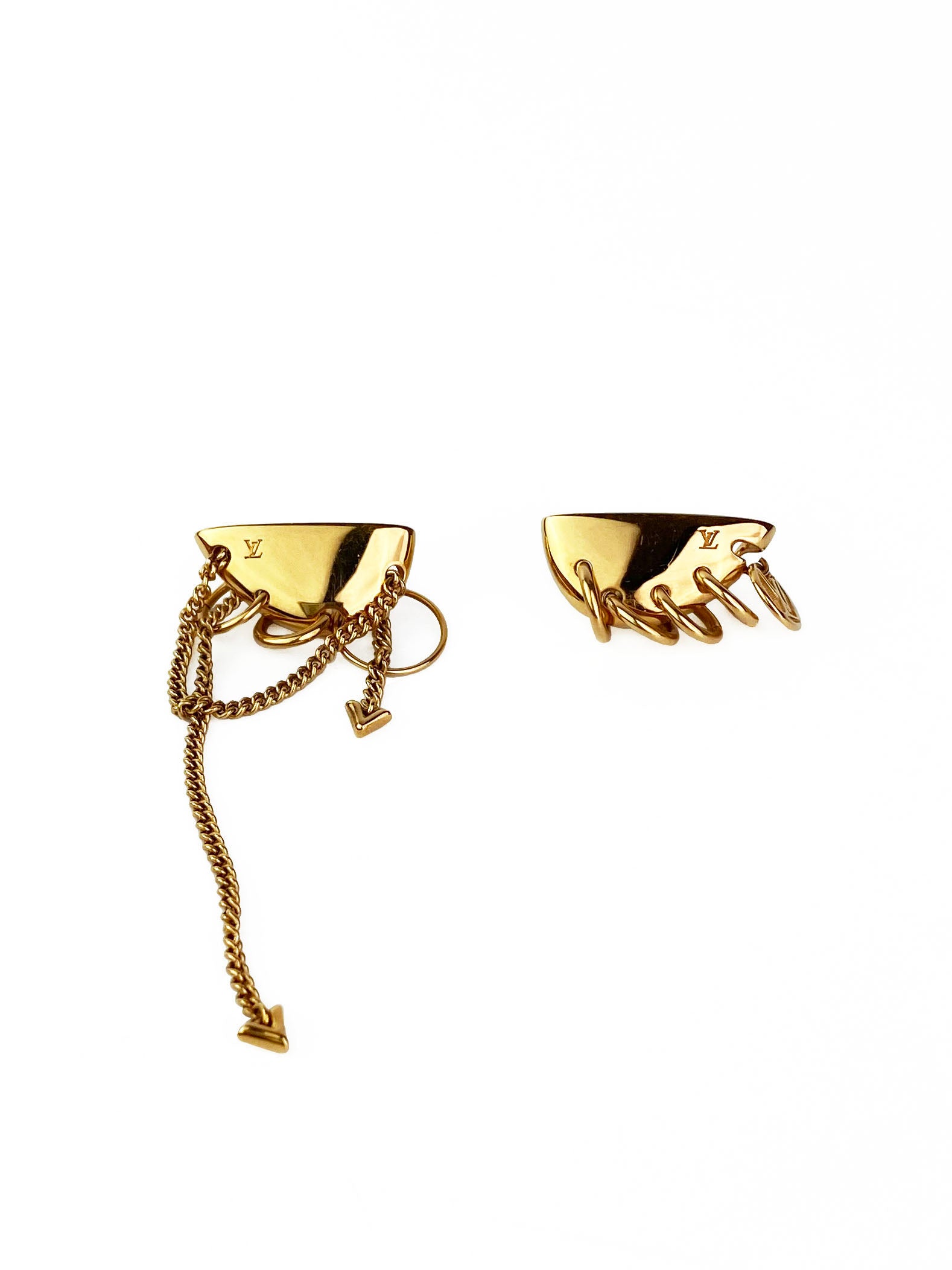 Louis Vuitton Gold Bionic Earrings