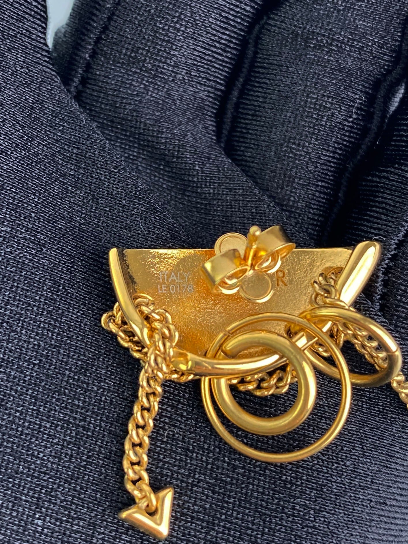 Louis Vuitton Gold Bionic Earrings