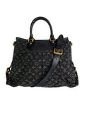 Louis Vuitton Vintage Black Denim Tote Bag