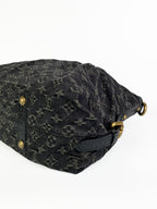 Louis Vuitton Vintage Black Denim Tote Bag