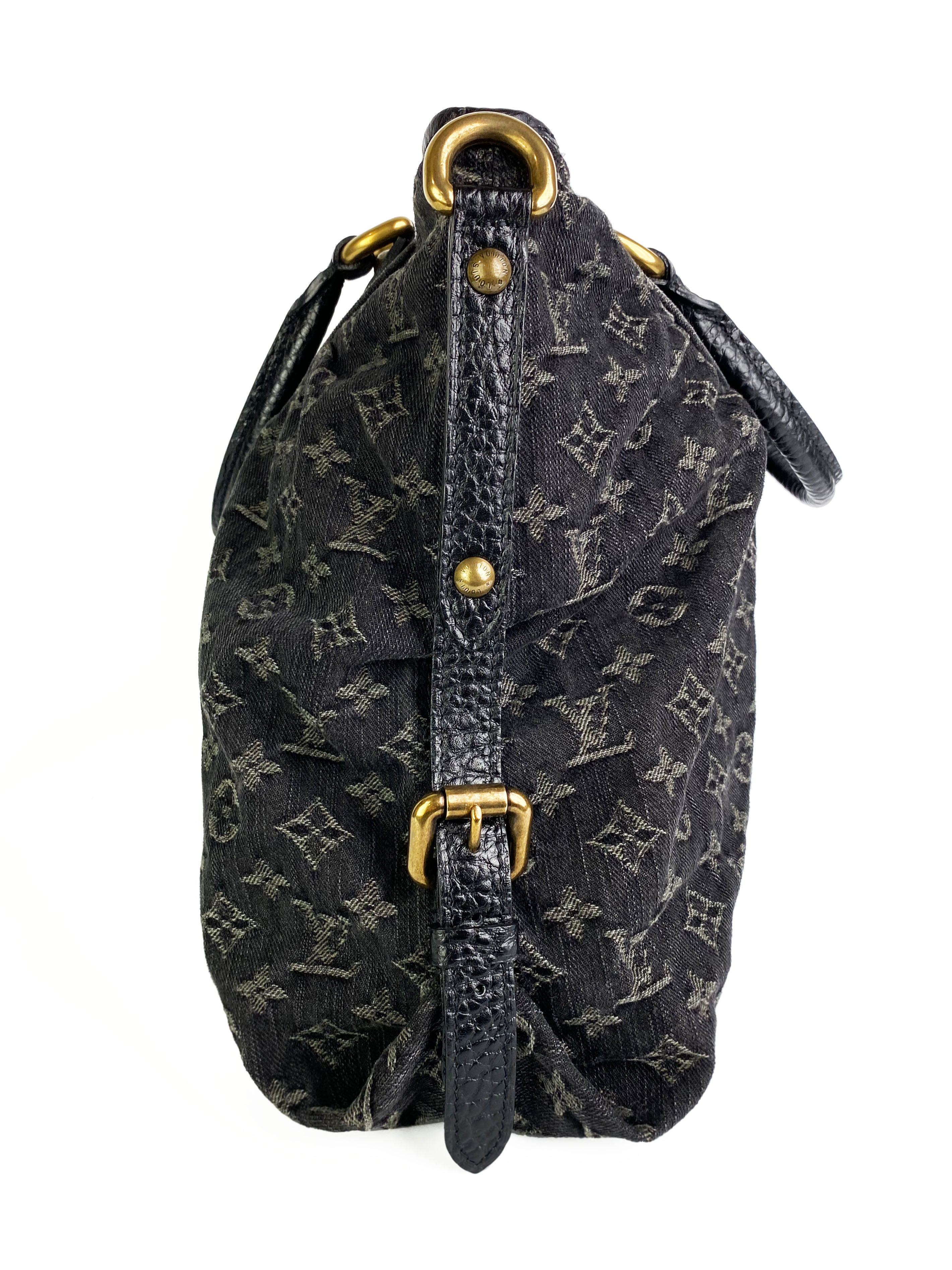 Louis Vuitton Denim vintage handbag Black ref.156839 - Joli Closet