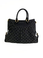 Louis Vuitton Vintage Black Denim Tote Bag