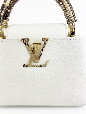 Louis Vuitton White Crocodilien Mat Capucines Mini - Shop LV Handbags