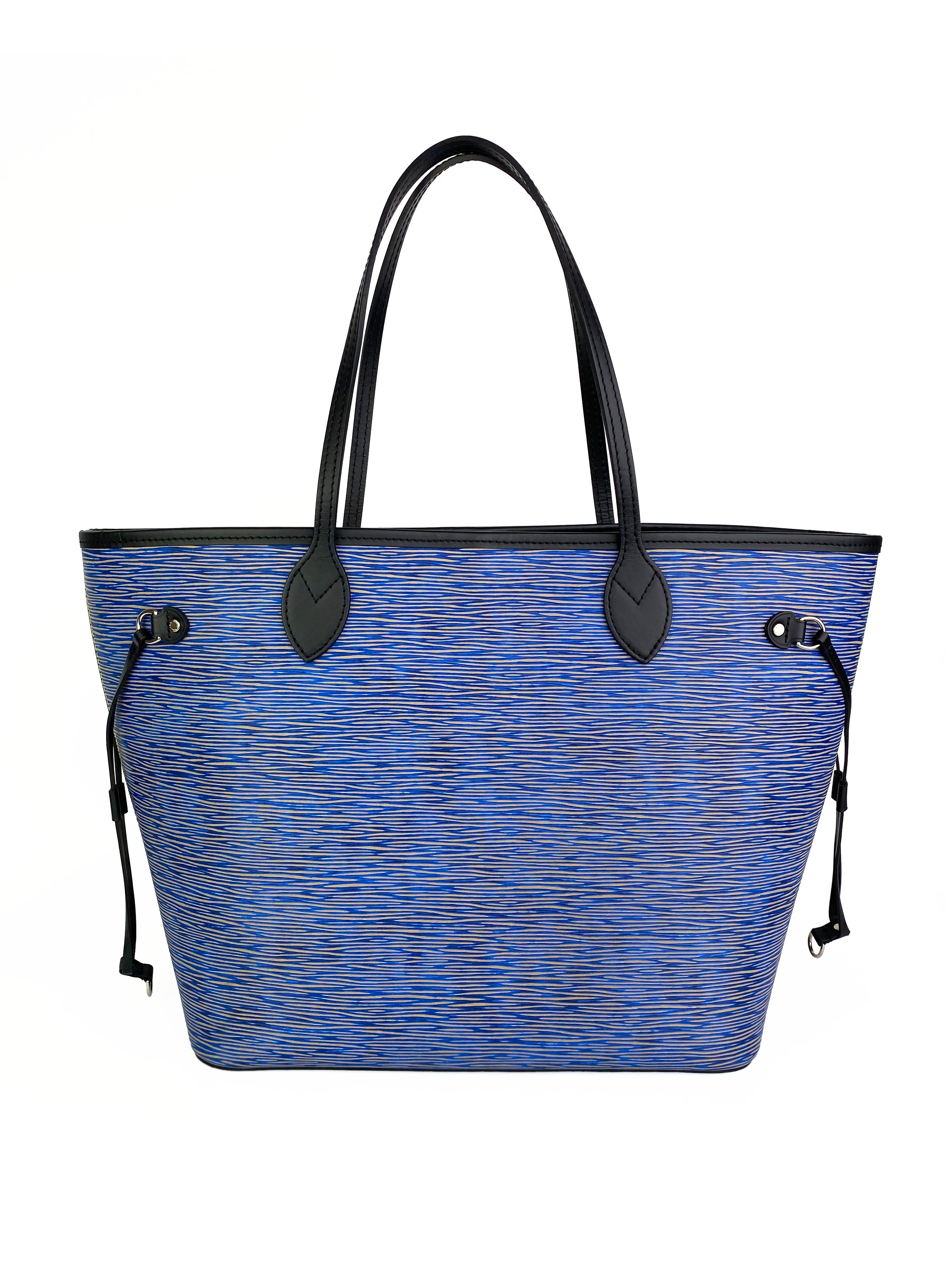 Louis Vuitton Blue Denim Epi Neverfull MM Bag Votre Luxe