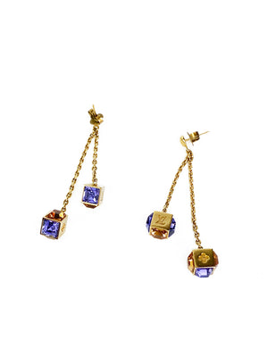 Louis Vuitton, Jewelry, Louis Vuitton Gamble Dice Gold Drop Earring