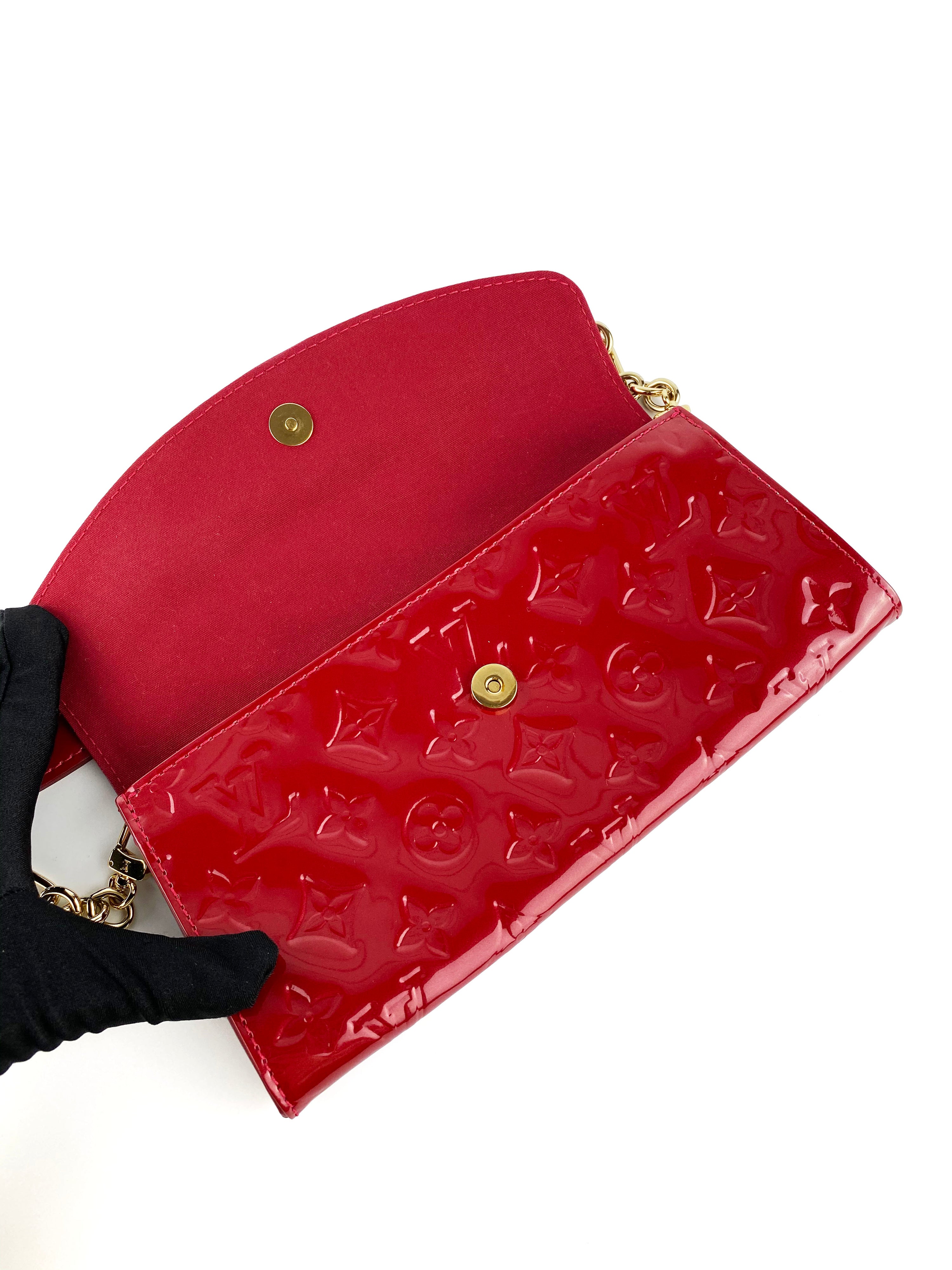 Louis Vuitton Red Vernis Leather Sunset Blvd Bag