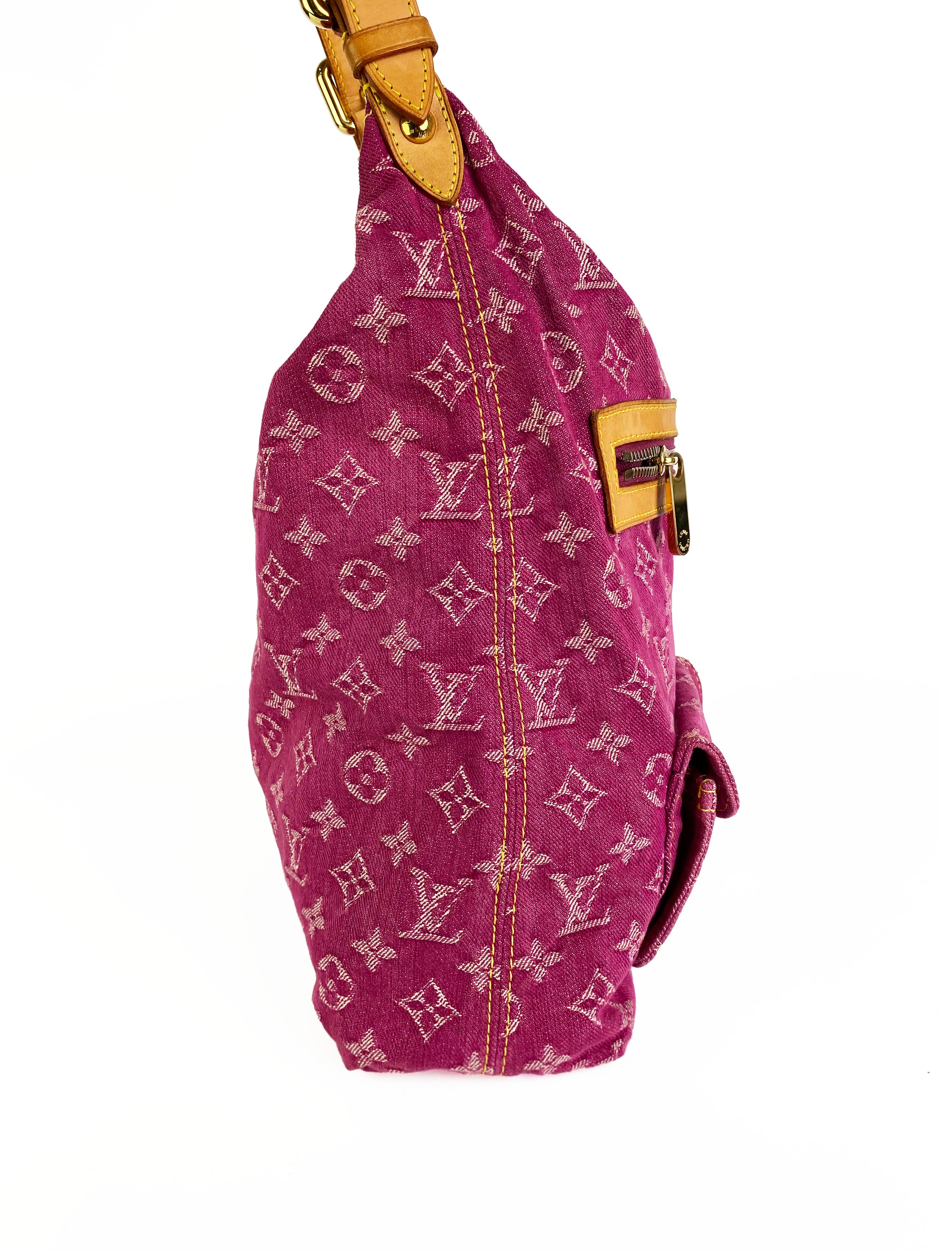 Louis Vuitton Vintage Pink Denim Baggy GM Bag