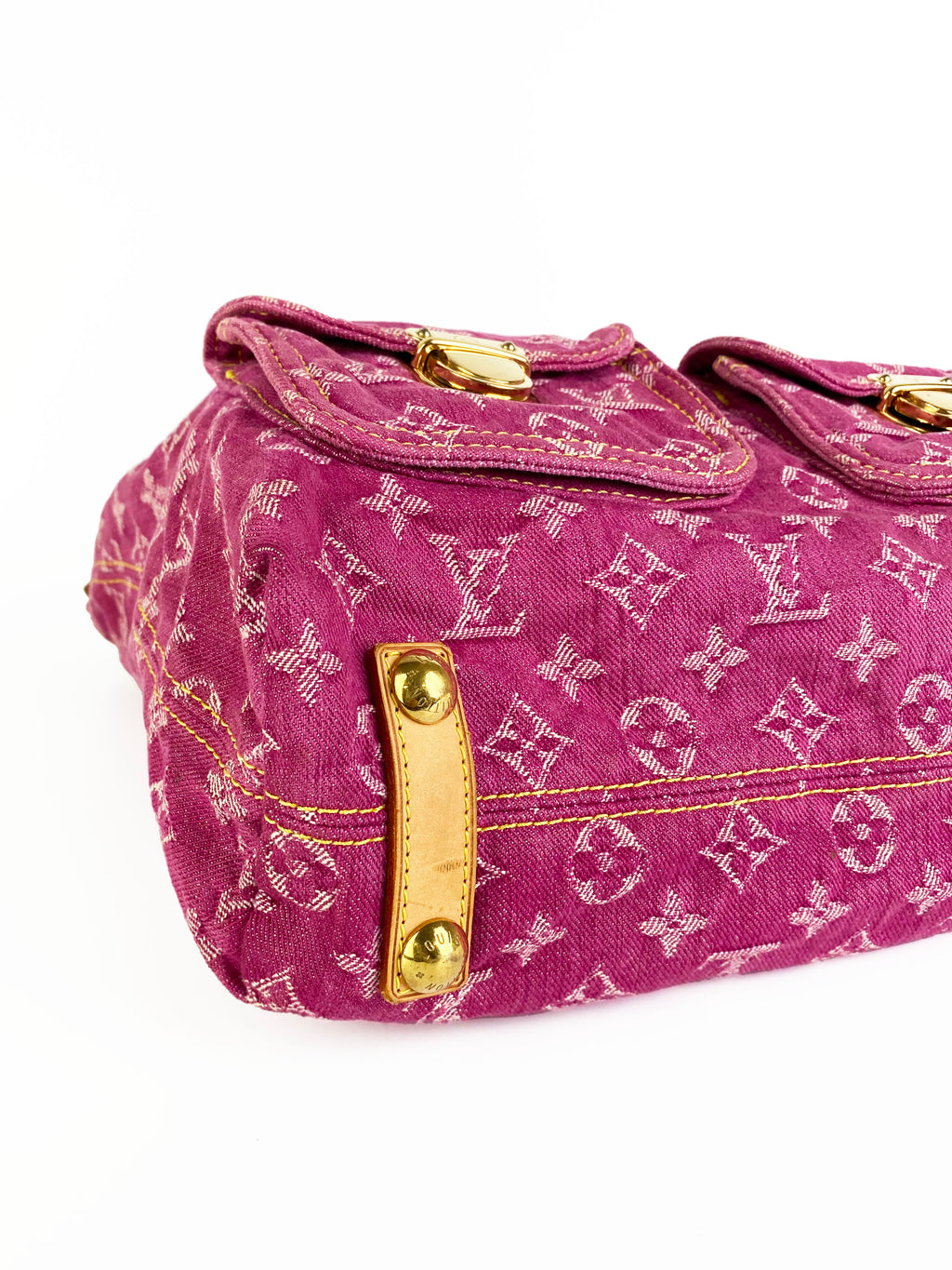 Louis Vuitton Vintage Pink Denim Baggy GM Bag