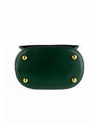 Marni Pannier Leather Forest Green Crossbody Bag