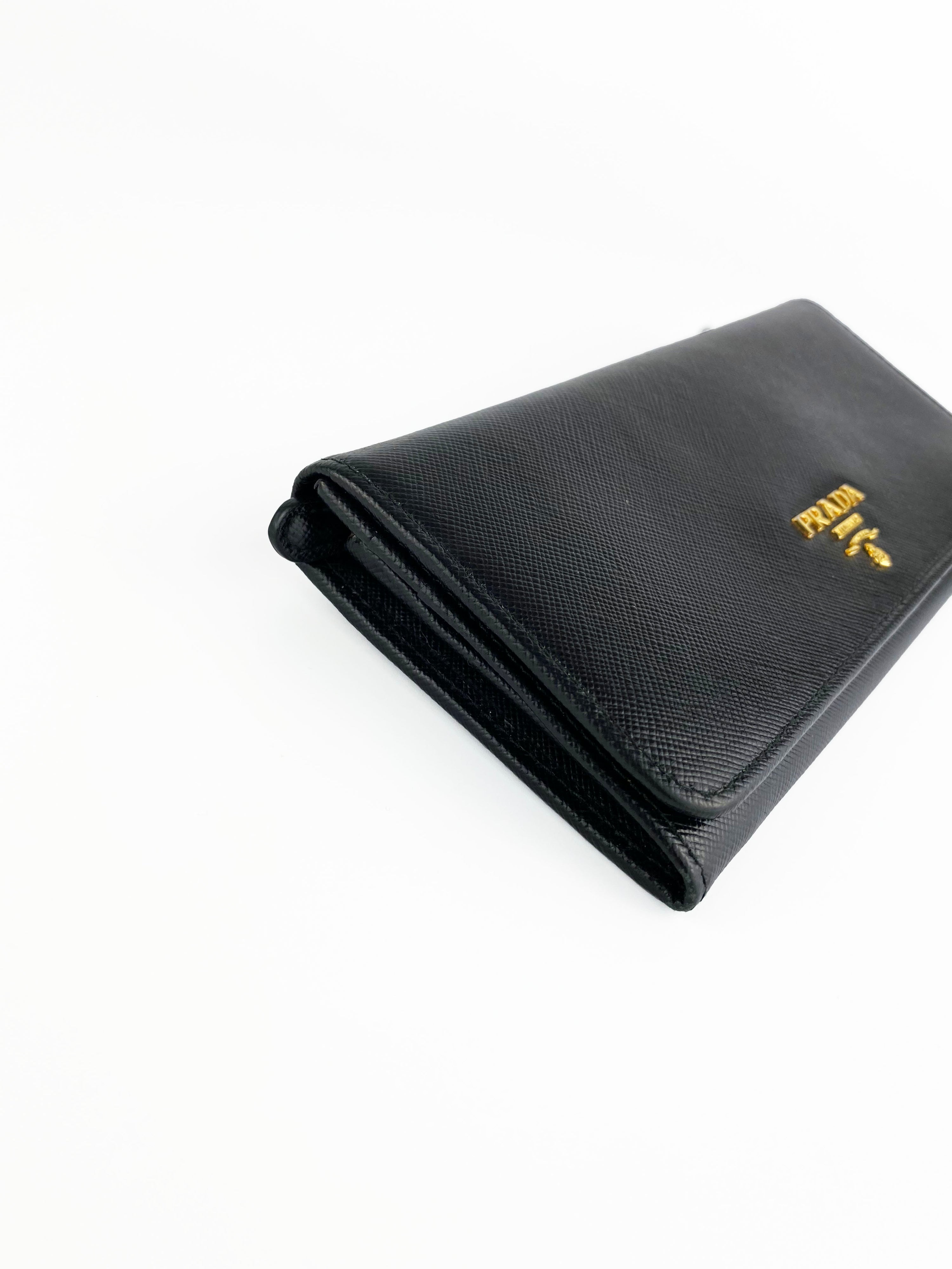 Prada Black Saffiano Wallet