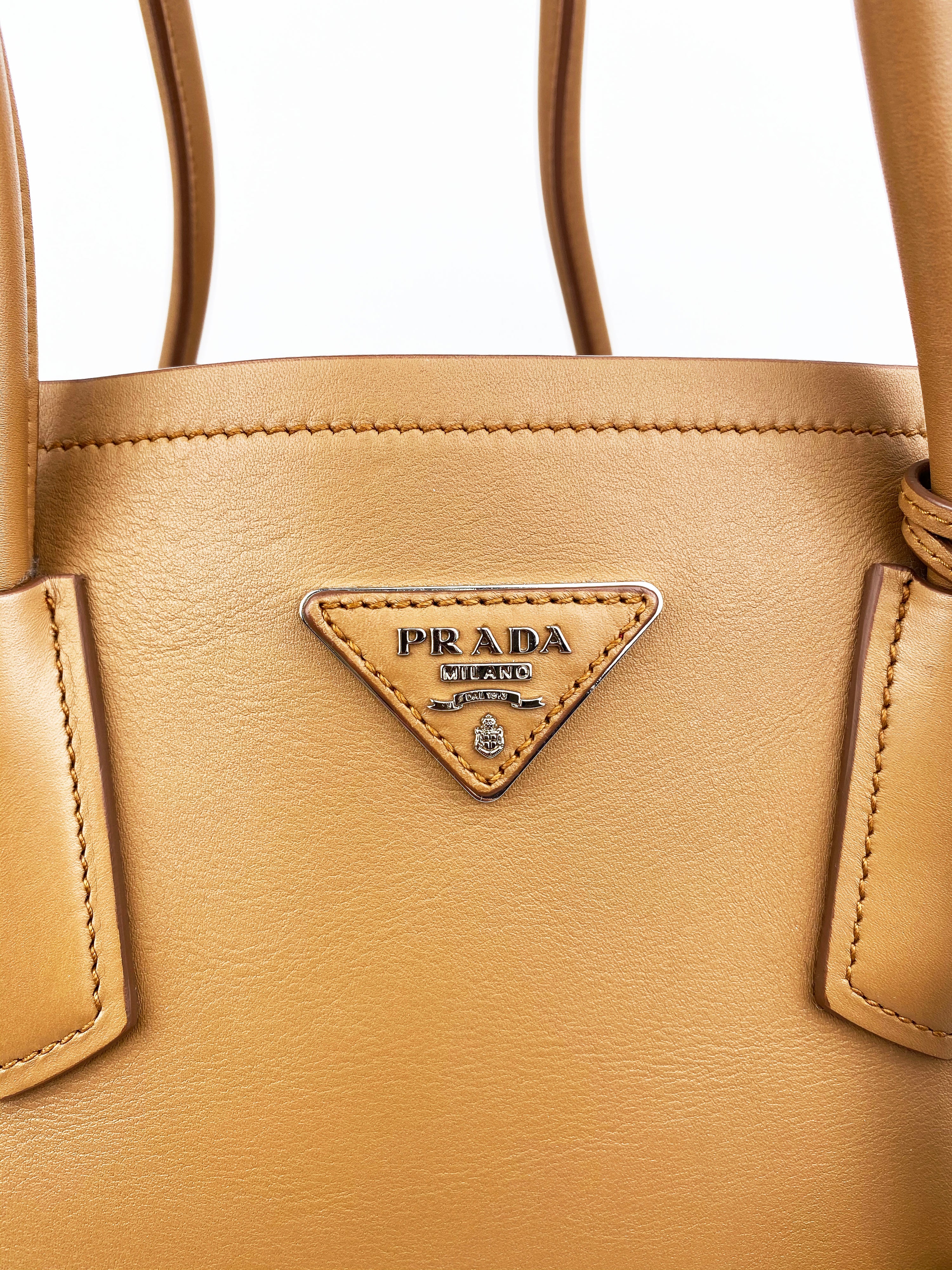 Prada Large Caramel Galleria Double Bag