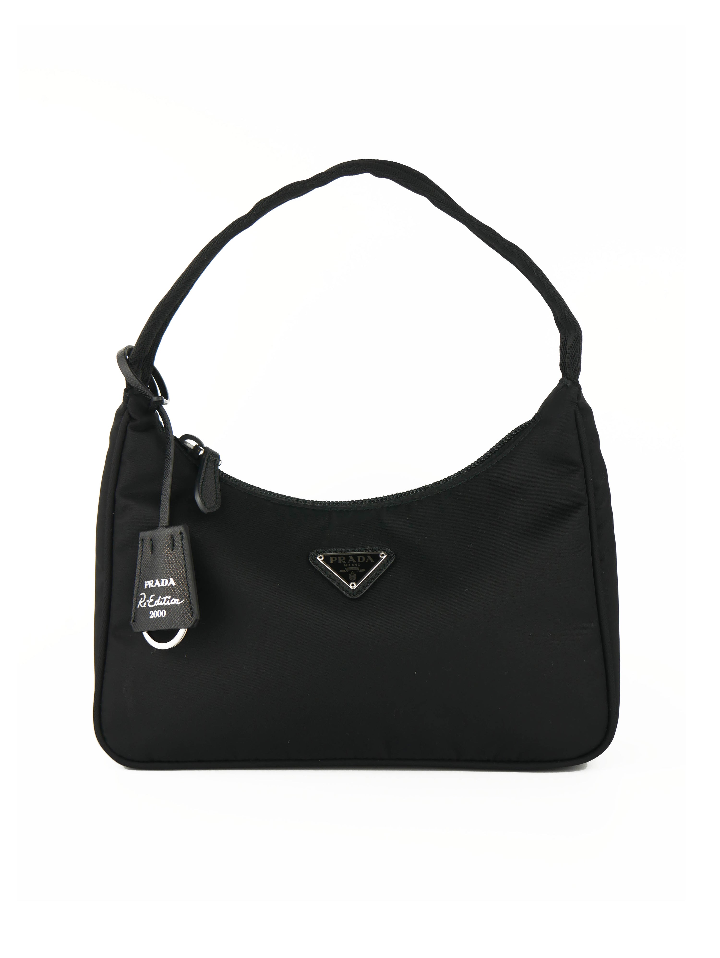 Prada Black Re-edition 2000 Mini Bag