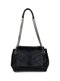 Saint Laurent Black Crinkled Leather Nolita Bag