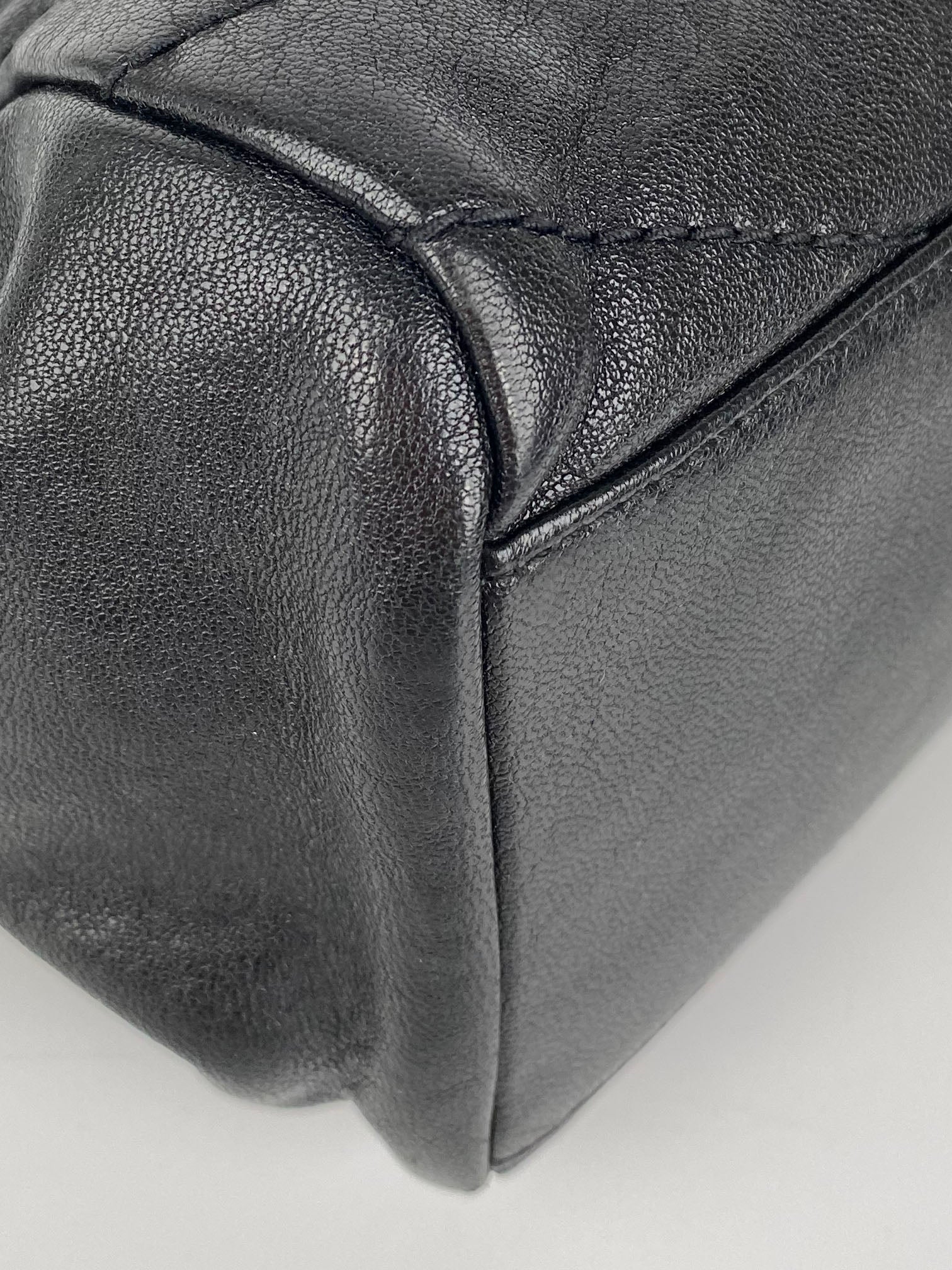 Saint Laurent Black Crinkled Leather Nolita Bag