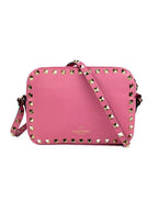 Valentino Garavani Pink Rockstud Camera Bag