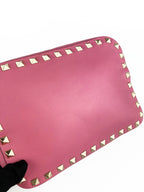 Valentino Garavani Pink Rockstud Camera Bag
