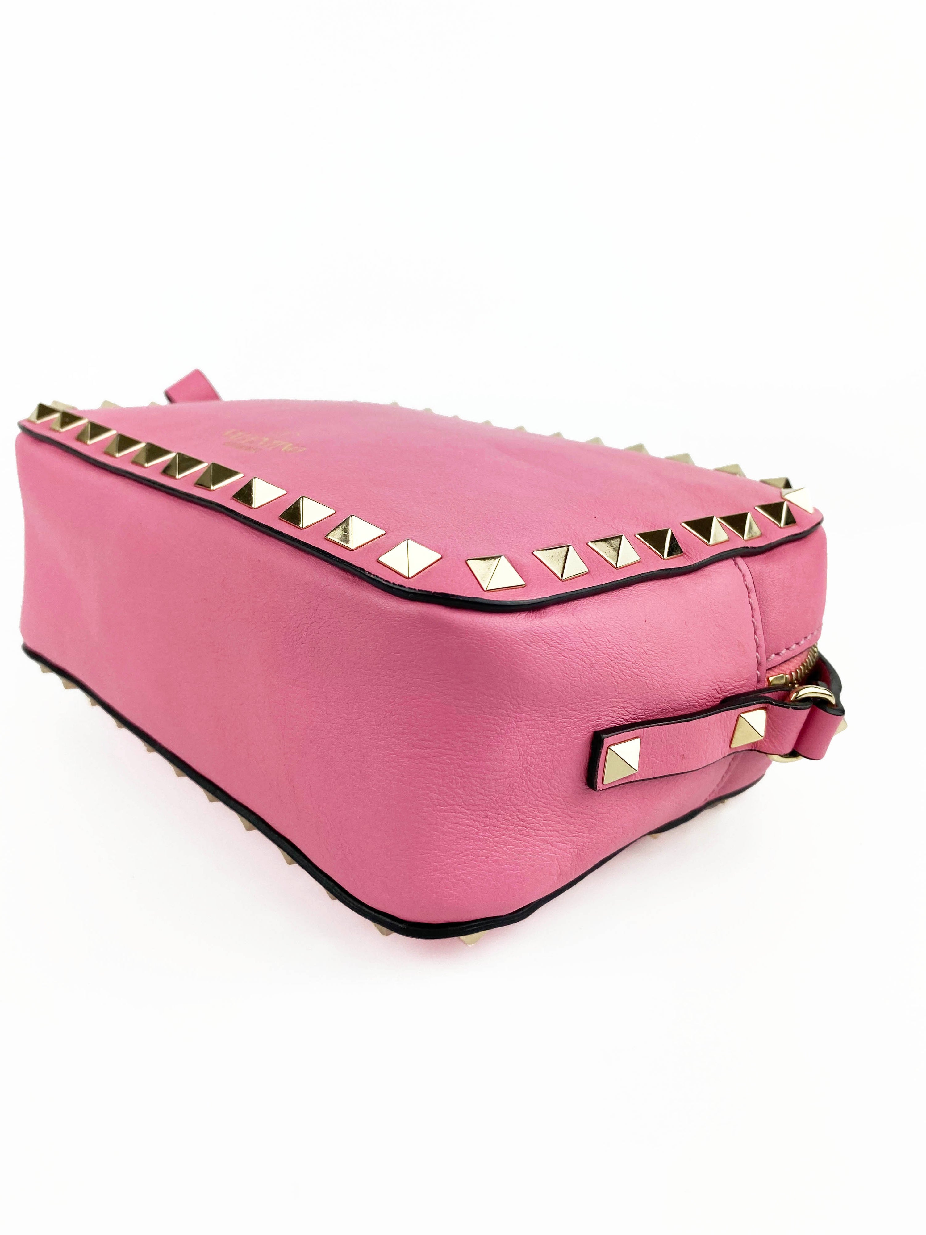 Valentino Garavani Pink Rockstud Camera Bag