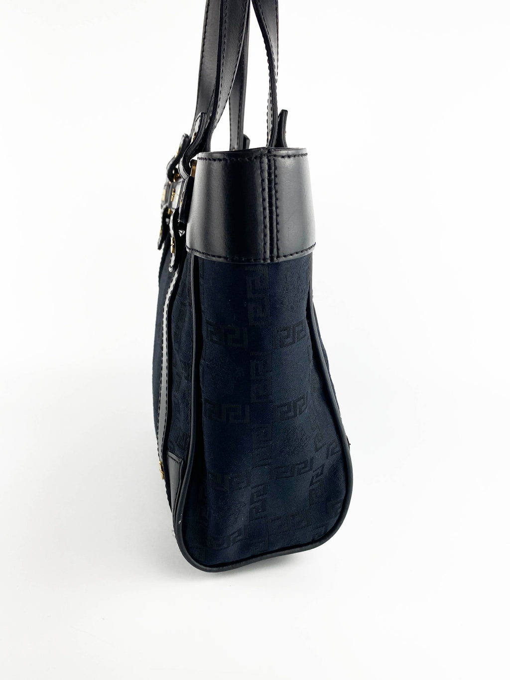 Versace Black Nylon Tote