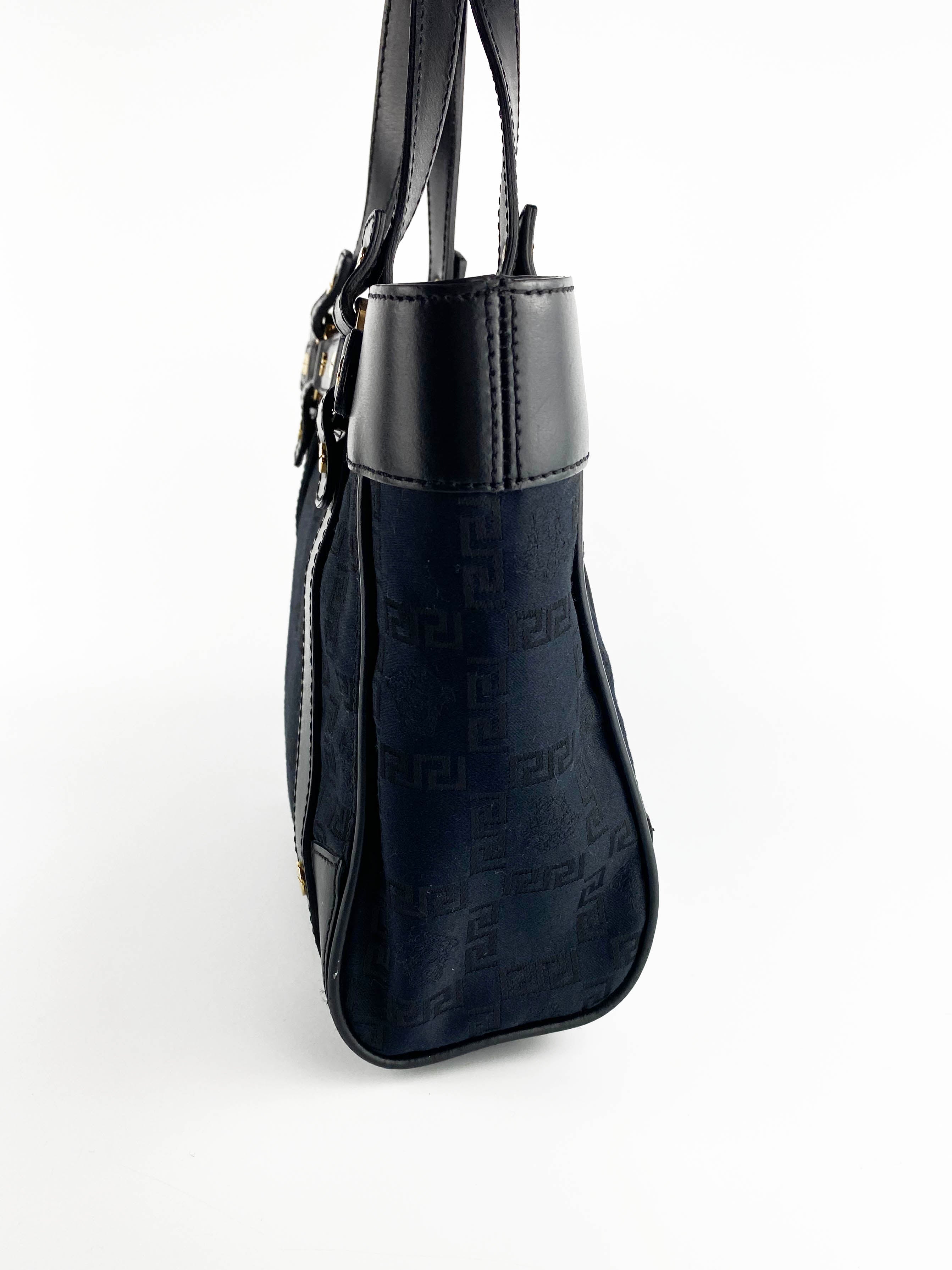 Versace Black Nylon Tote