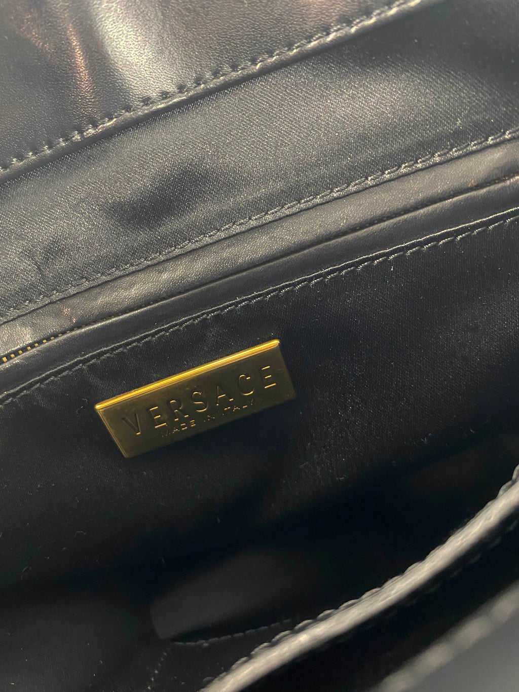 Versace Black Nylon Tote