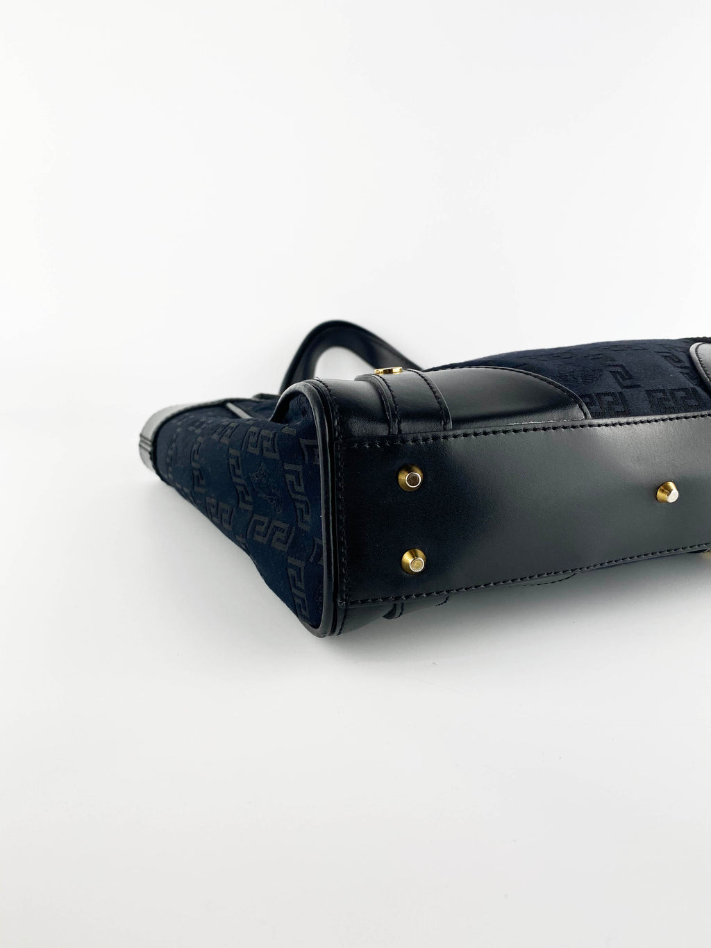 Versace Black Nylon Tote
